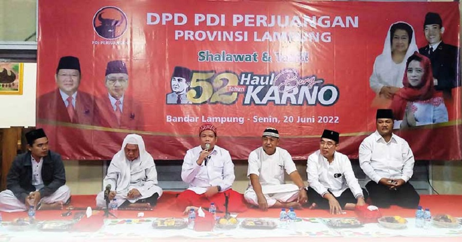 Haul Bung Karno, Banteng Lampung Gelar Shalawat & Tahlil