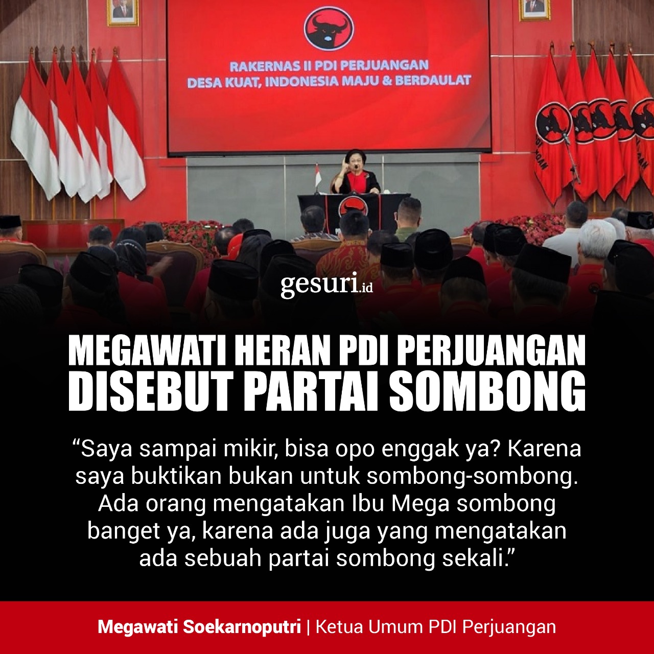 Megawati Heran PDI Perjuangan Disebut Partai Sombong (1/2)