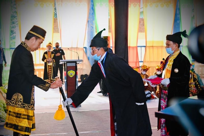 Jokowi Dianugerahi Gelar Kehormatan Kesultanan Buton