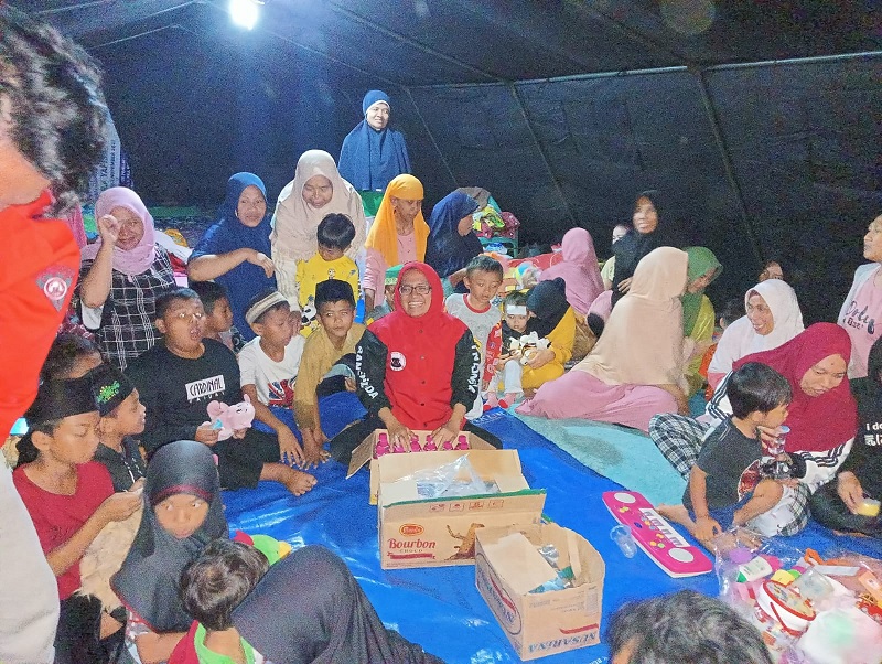 DPD BMI Banten Salurkan Bantuan Kemanusiaan Gempa Cianjur