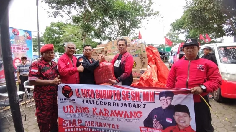 Toto Suripto Salurkan Logistik bagi Korban Gempa Cianjur 