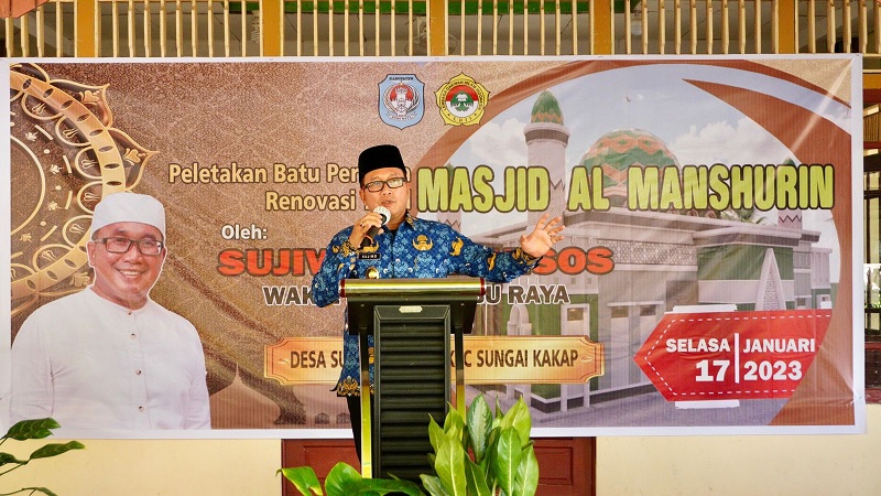 Sujiwo 'Launching' Pembangunan Masjid LDII di Rengas Kapuas 