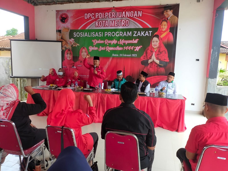 Sambut Ramadan, PDI Perjuangan Lampung Sosialisasi Zakat Mal