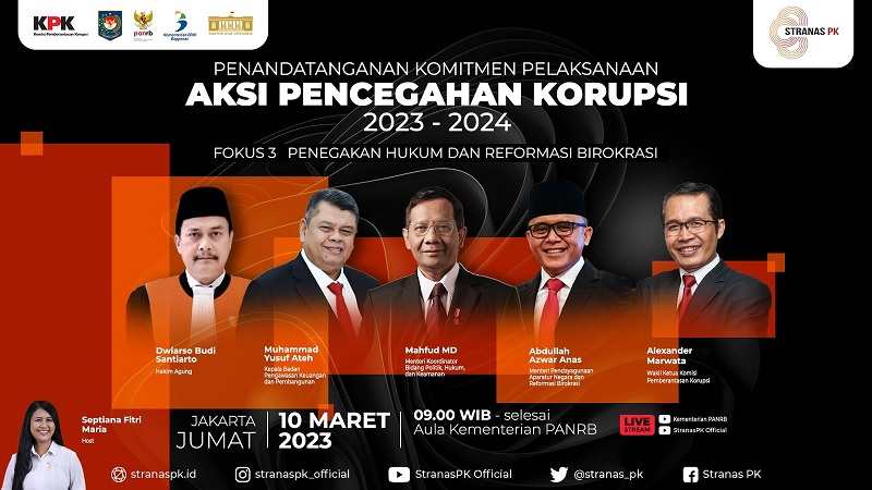 Menteri PANRB Gandeng Pimpinan Stranas PK Perkuat Cegah Korupsi