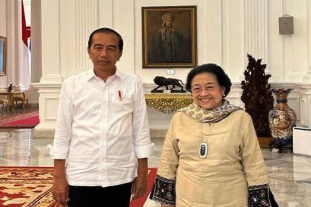 Megawati Soekarnoputri Bertemu Presiden Jokowi di Istana Merdeka
