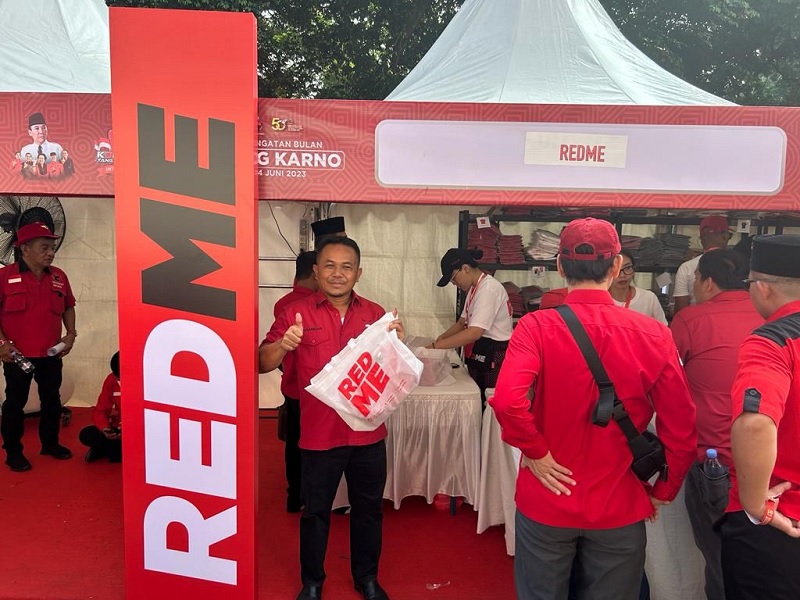 RedMe Pamerkan Atribut Milenial PDI Perjuangan di Puncak Peringatan Bulan Bung Karno di GBK