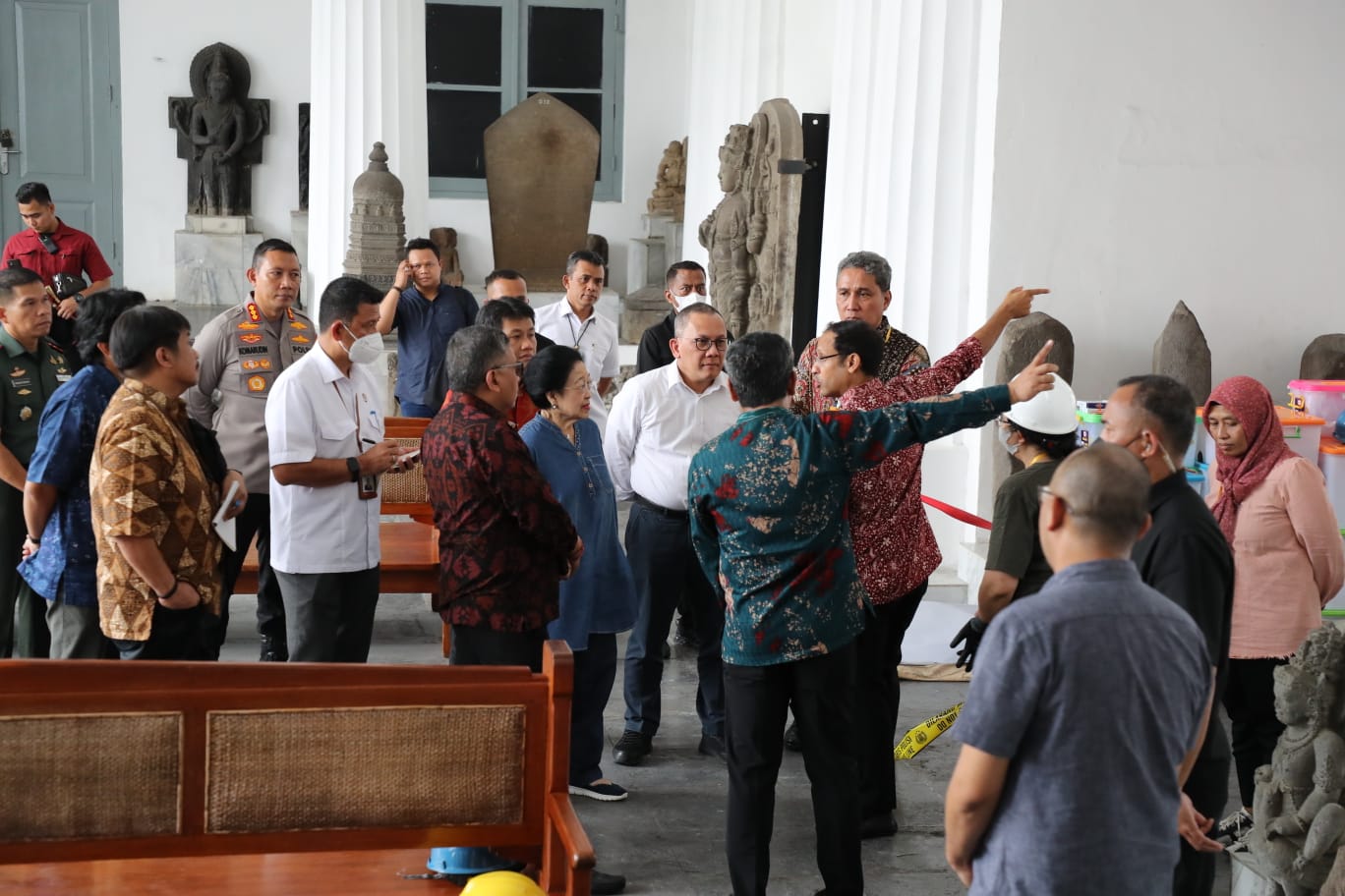 Hadir di Museum Nasional, Megawati Berpesan Kedepankan Gotong Royong Menangani Musibah