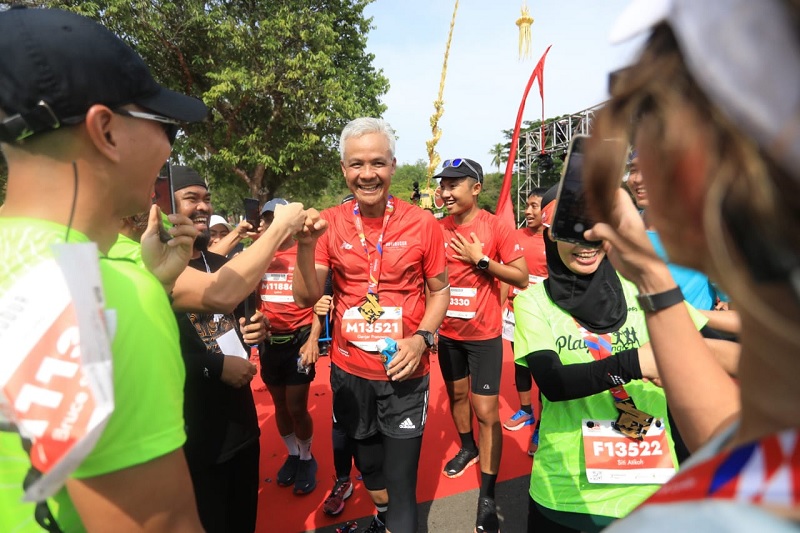 Ganjar Sukses Pecahkan Rekornya 'Virgin Half Marathon'