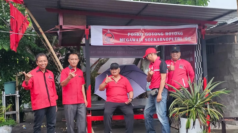 Gelorakan Semangat Perjuangan, Rachmat Hidayat Resmikan Posko Gotong Royong Megawati di Karang Medain Kota Mataram