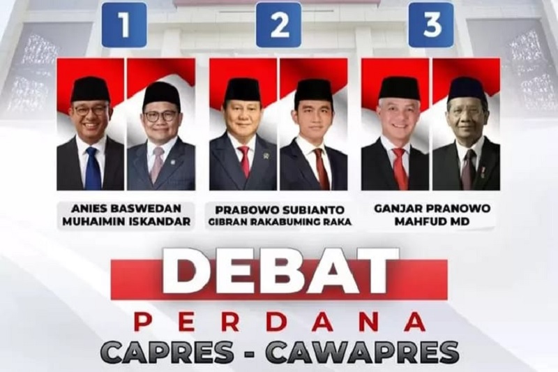 TPD Lampung Ganjar-Mahfud Nobar Perdana Capres-Cawapres 