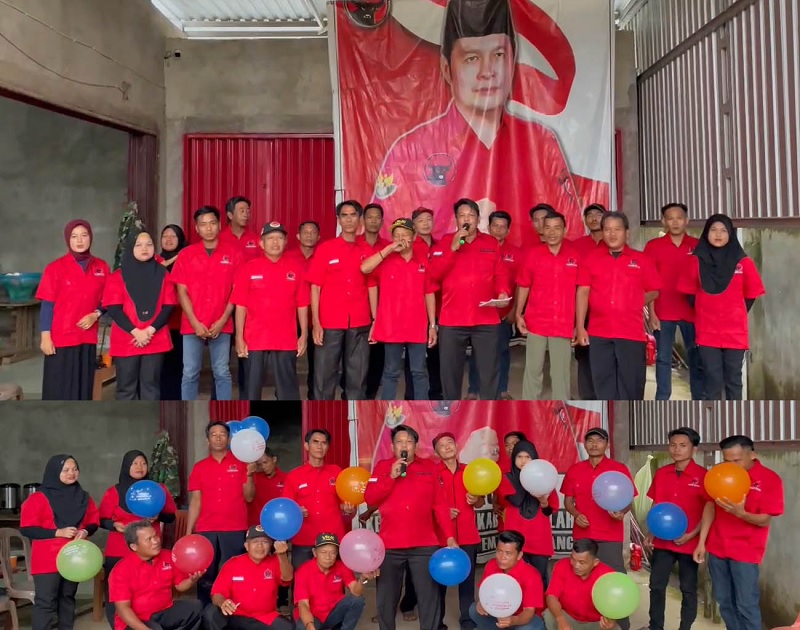 Cara Unik PAC PDI Perjuangan Kikim Tengah Ucapkan Ultah Cabup Lahat Yulius Maulana