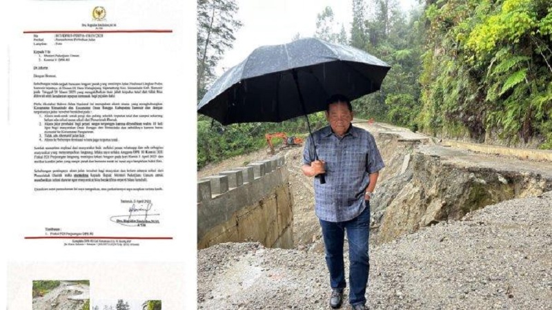 Rapidin Simbolon Surati Menteri PU dan Komisi V Soal Sikap Abai Pemkab, Usai Tinjau Longsor Sigarantung