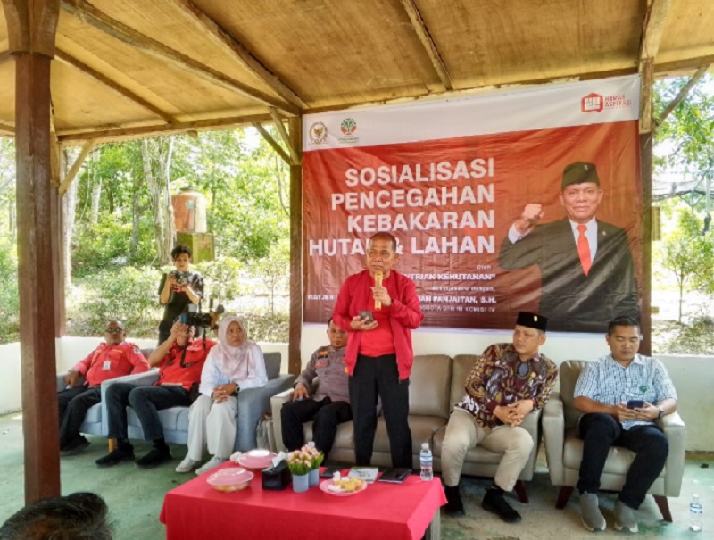 Sturman Panjaitan Sosialisasi Pencegahan Karhutla di Hutan Konservasi Taman Lestari Batu Aji