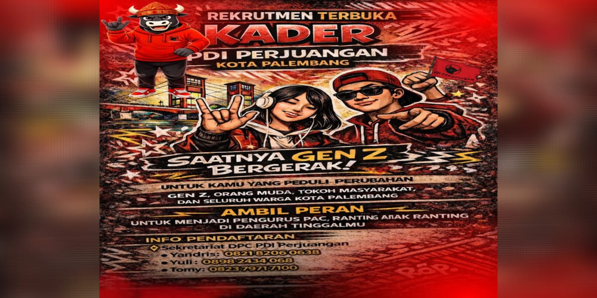 Saatnya Gen Z Bergerak, Banteng Palembang Buka Rekrutmen Kader